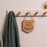 "Let's Find Magic..." Hanging Wooden Pennant Flag
