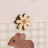 Magnetic Flower Picture Hanger - Ash / Oak