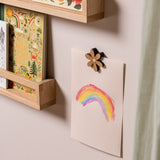Magnetic Flower Picture Hanger - Oak / Ash