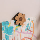 Magnetic Flower Picture Hanger - Oak / Walnut