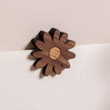 Magnetic Flower Picture Hanger - Walnut / Oak
