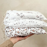 Muslin Cotton Fitted Cotbed Sheet - Botanical