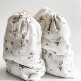 Muslin Cotton Fitted Cotbed Sheet - Jasmine Rose