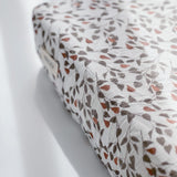 Muslin Cotton Fitted Cotbed Sheet - Forest Pear