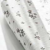Muslin Cotton Fitted Cotbed Sheet - Jasmine Rose