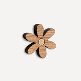 Magnetic Flower Picture Hanger - Oak / Ash