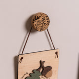 Round Oak Wall Hook - Meadow