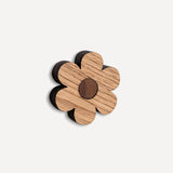 Magnetic Flower Picture Hanger - Oak / Walnut