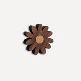 Magnetic Flower Picture Hanger - Walnut / Oak